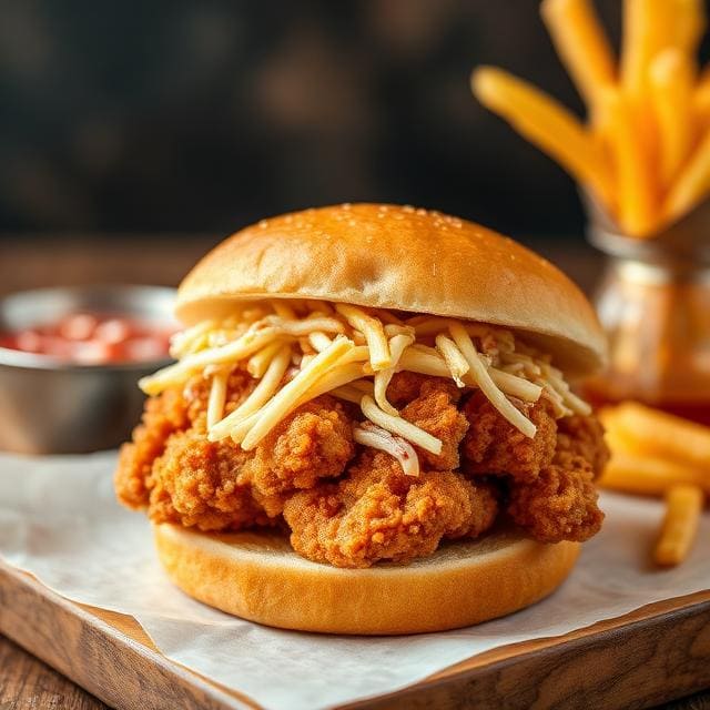 Soul Chicken Sandwich Six Ounces Coffee